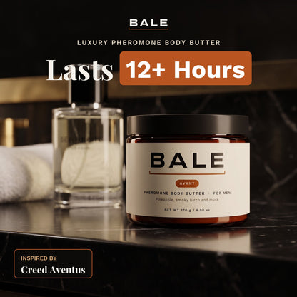 Avant luxury pheromone body butter, inspired by Creed Aventus, lasts 12+ hours