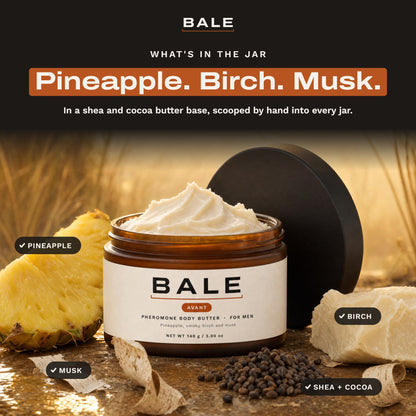 What's in the jar: Pineapple. Smoky birch. Musk.