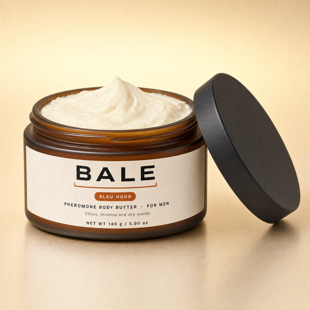 Bleu Hour open jar of whipped body butter