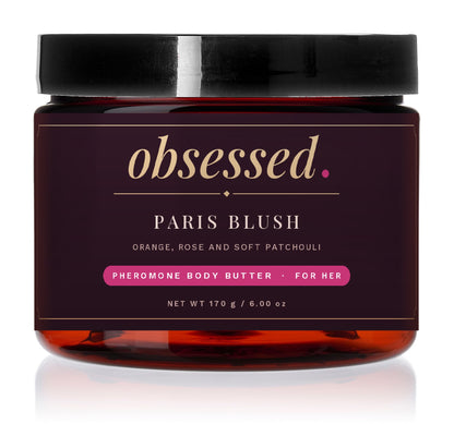 obsessed Paris Blush luxury pheromone body butter jar for her, 6 oz
