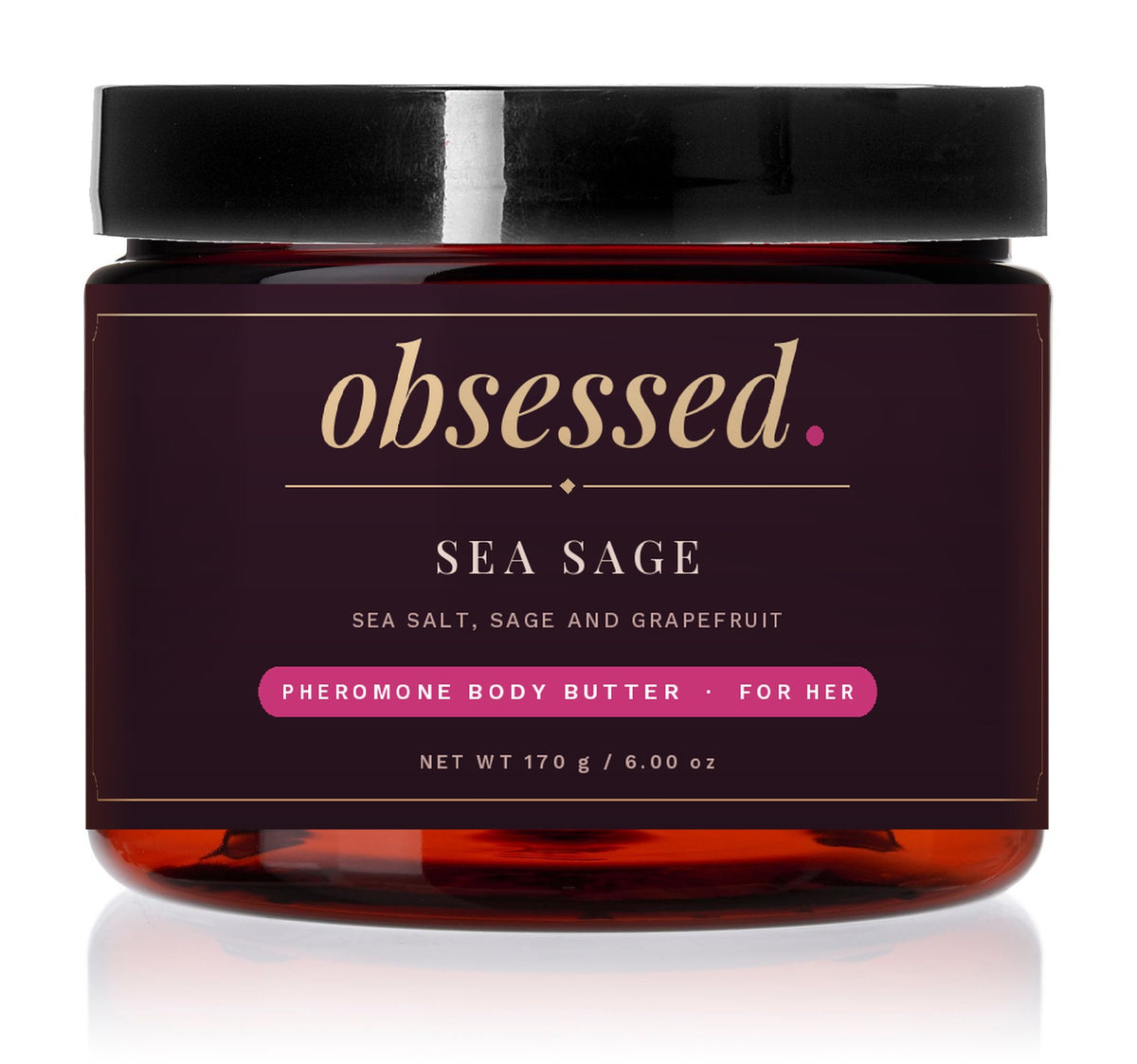 obsessed Sea Sage luxury pheromone body butter jar for her, 6 oz